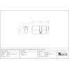 Black 35/35 6pin Euro Cylinder KD