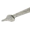 Pewter 24" Hook & Band Hinge - Cranked (pair)