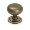 Burnished Brass Mushroom Cabinet Knob 38mm