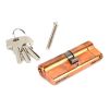 Polished Bronze 40/40 5pin Euro Cylinder