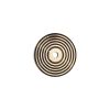 Reeded Round Backplate for Cupboard Knobs Antique Brass