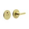 CR-804 Satin Brass Thumb Turn & Lock Round Rose w/ Indicator - By Frelan Hardware - CR-804AJ7SB