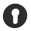 Tupai Rapido 5S Line Euro Escutcheons on 5mm Slimline Round Rose - Pearl Black (Pair)