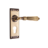 Regency Lever on Backplate Euro Aged Brass