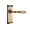 Regency Lever on Backplate Latch Aged Brass