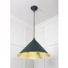 Hammered Brass Hockley Pendant in Dingle