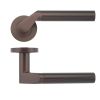 Zoo Hardware Venus lever on round rose - Etna Bronze