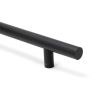 Matt Black SS (316) 1.2m T Bar Handle Secret Fix 32mm Ø