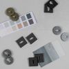 Forme Key Escutcheons on Minimal Square Rose - Urban Bronze (Pair)