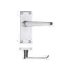Zoo Hardware Project Victorian flat lever on latch backplate - 114 x 40mm - Satin Chrome