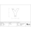 Satin Chrome Letter Y