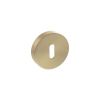 Senza Pari Key Escutcheons on Round Rose - Satin Brass (Pair)