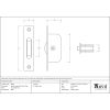 Lacquered Brass Square Ended Sash Pulley 75kg