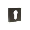Forme Euro Escutcheons on Minimal Square Rose - Urban Dark Bronze (Pair)