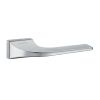 Oro & Oro Oia Lever Door Handle on Square Rose - Satin Chrome (Pair)