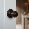 Old English Ripon Door Knob Pack (Lock Set - Horizontal Sashlock, 4" Slim Knuckle Hinges x2) - Urban Dark Bronze