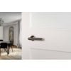 Senza Pari Andretta Knurled Lever Door Handle on Minimal Round Rose - Antique Brass