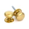 Polished Brass 49mm Mushroom Mortice/Rim Knob Set
