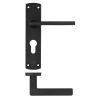 Zoo Hardware Leon lever on euro backplate - Matt Black
