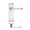 Zoo Hardware Project Victorian flat lever on lock backplate 150 x 40mm - Satin Chrome