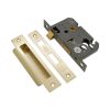 3" CE Euro Profile Mortice Sash Lock - Electro Brass