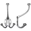 Zoo Hardware Double Hat and Coat Hook - Satin Chrome