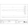 Black 36" Barn Door T Hinge (pair)
