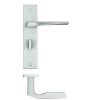 Zoo Hardware Lyra Lever Bathroom (57mm c/c) On Backplate - 190x42mm - Satin Chrome