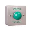 Zoo Hardware Standard Stainless Steel Plate, Green Dome Steel Button c/w Kobo Back Box - "Press to Exit"