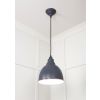White Gloss Brindley Pendant in Slate