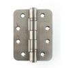 Atlantic Radius Corner Ball Bearing Hinges Grade 13 Fire Rated 4" X 3" X 3mm - Satin Stainless Steel (Pair)