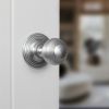 Old English Ripon Door Knob Pack (Bathroom Set - 3" Deadbolt, 3" Fire Rated Hinges x3) - Satin Chrome