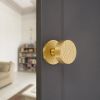 Hammered Knurlmond Mortice Door Knob Satin Brass