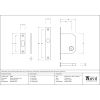 Polished Bronze 50mm Sliding Door Lock