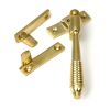 Polished Brass Night-Vent Locking Reeded Fastener