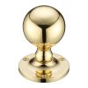 Zoo Hardware Ball Mortice Knob Furniture 62.5mm Rose dia. - Polished Brass