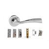 Atlantic Wave Door Pack Bundle (2.5" Latch, 3"x2" Hingesx3) - Polished Chrome