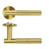 Zoo Hardware Orta Lever on 4mm Round Slim Sprung Rose - PVD Satin Brass