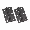 NON CE Mild Steel Butt Hinges - Matt Black