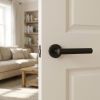 Complete Hex Door Handle Pack - Internal Doors - Matt Black - 64mm / 3-inch Hinges - JE-C2B-MB