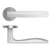 Zoo Hardware Appenine Lever On Round Rose - Satin Chrome