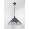 Smooth Nickel Hockley Pendant in Slate