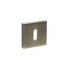 STATUS Key Escutcheons on S4 Square Rose - Antique Brass (Pair)