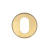 Zoo Hardware Oval Profile Escutcheon - 52mm Dia - Grade 201 - PVD Satin Brass