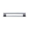 Heritage Brass Cabinet Pull Metro Design with Plate 128mm CTC Polished Chrome Finish