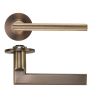 Zoo Hardware Varese Lever on 4mm Round Slim Sprung Rose - Antique Brass