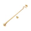 Silent Cabin Hook 12" - 300mm Polished Brass