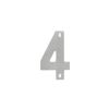 100mm Numerals SSS Finish 100mm Satin Stainless Steel No. 4 - By Frelan Hardware - JSS-4
