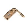 Polished Bronze Reeded Lever Euro Lock Set