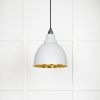Hammered Brass Brindley Pendant in Flock